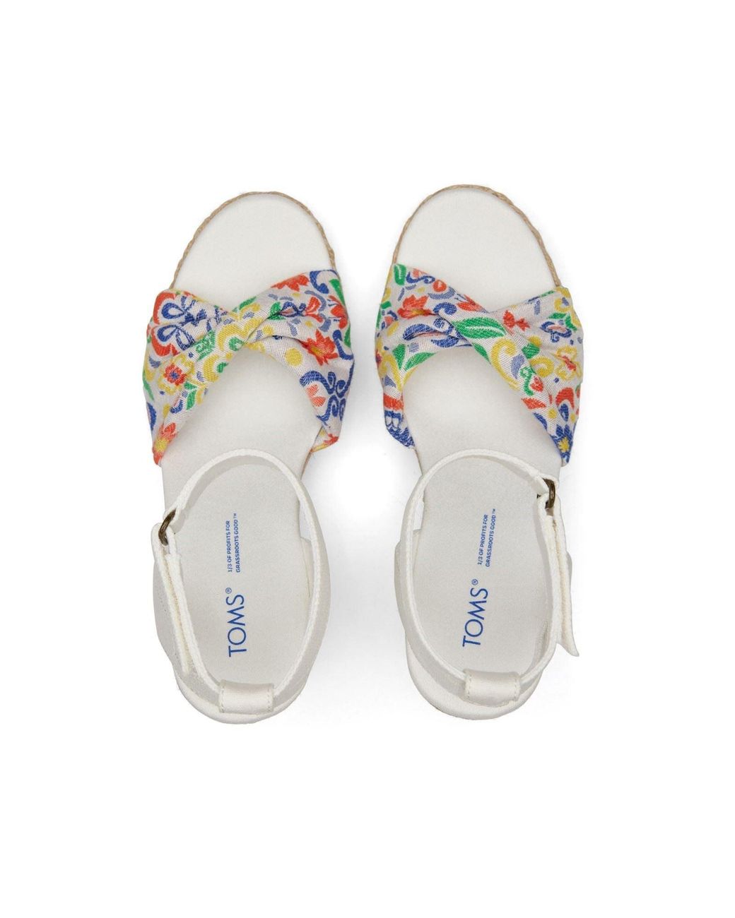 TOMS White Marisela Synthetic Wedges