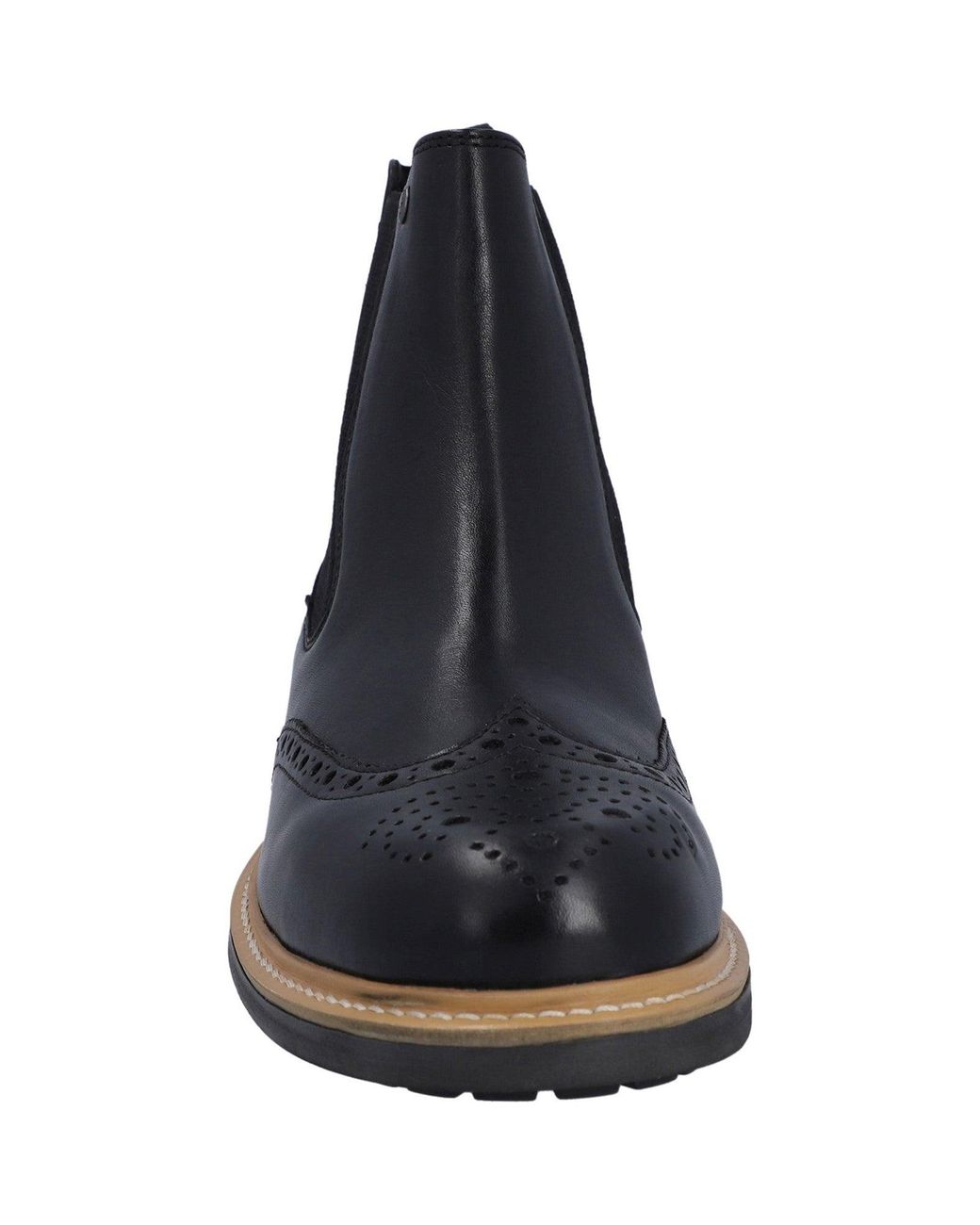 Hunter Black Cawdor Brogue Dealer Boots for men