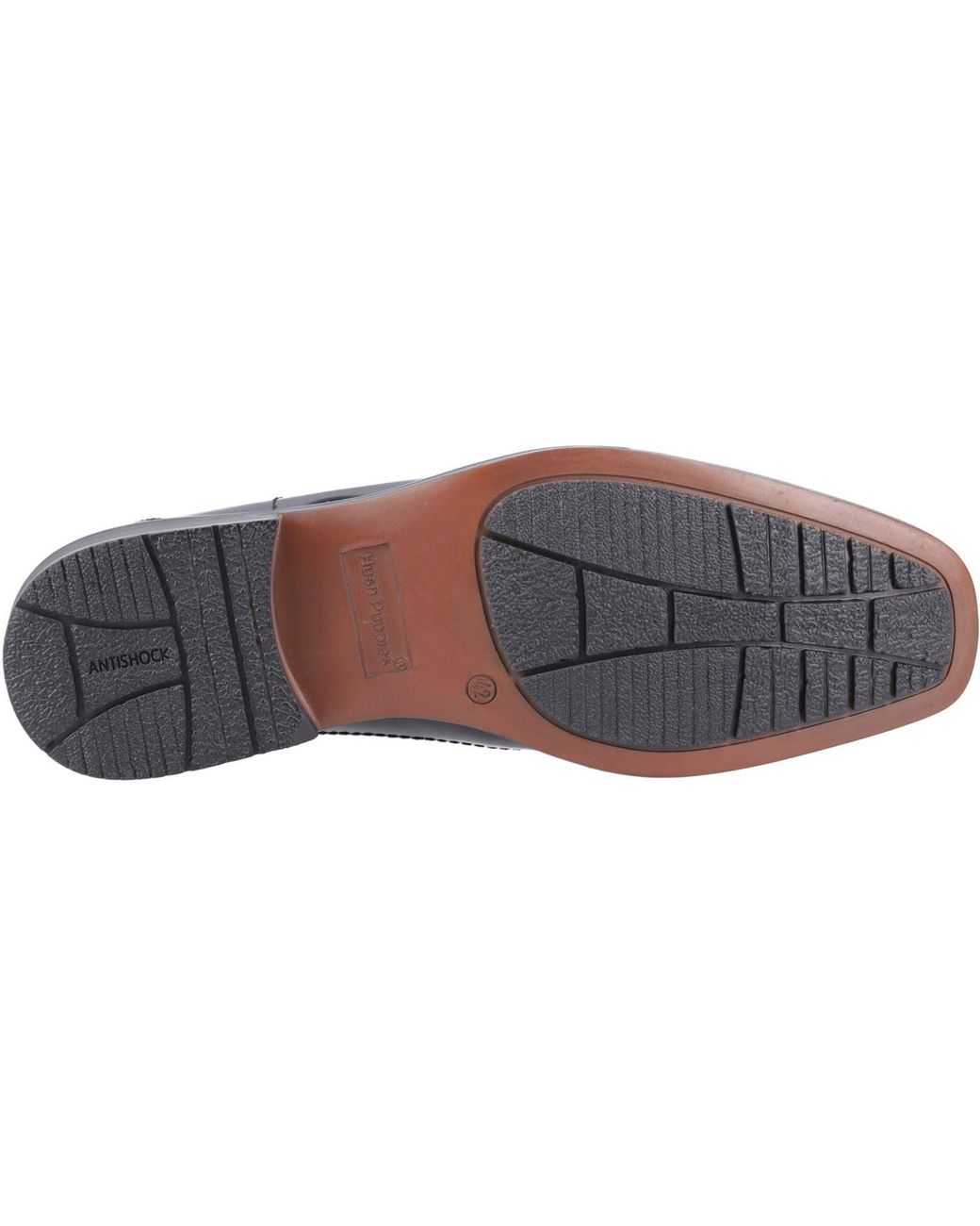 Hush Puppies Black Brody Leather Slip-On Shoes for men