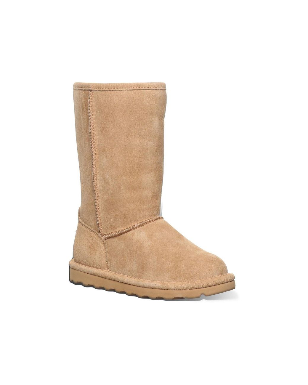 BEARPAW Natural Elle Tall Suede Girl's Coffee Winter Knee High Boots