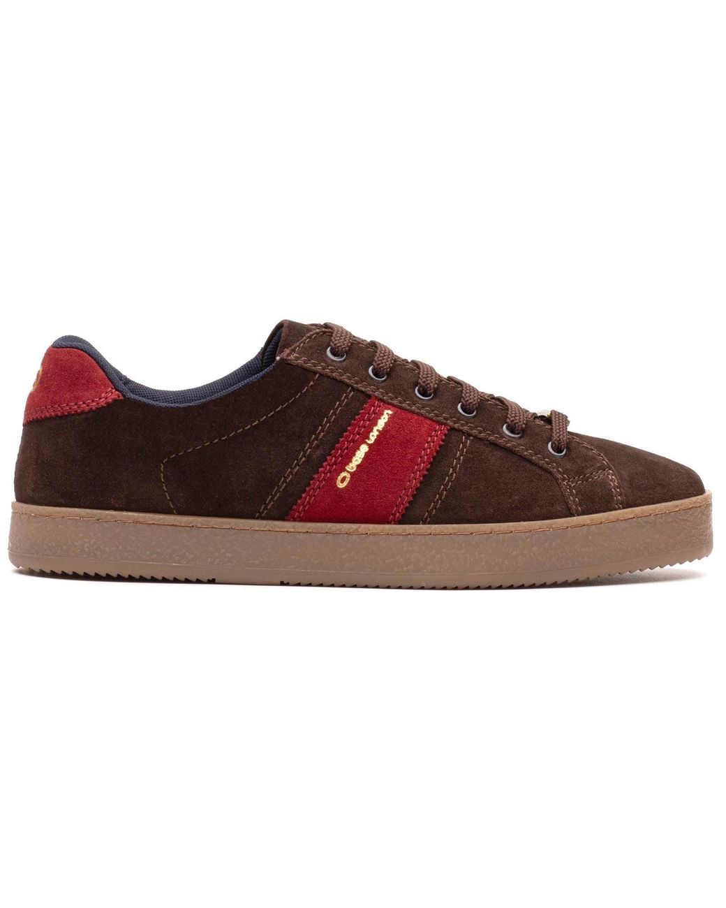 Base London Brown Hopper Leather Trainers for men