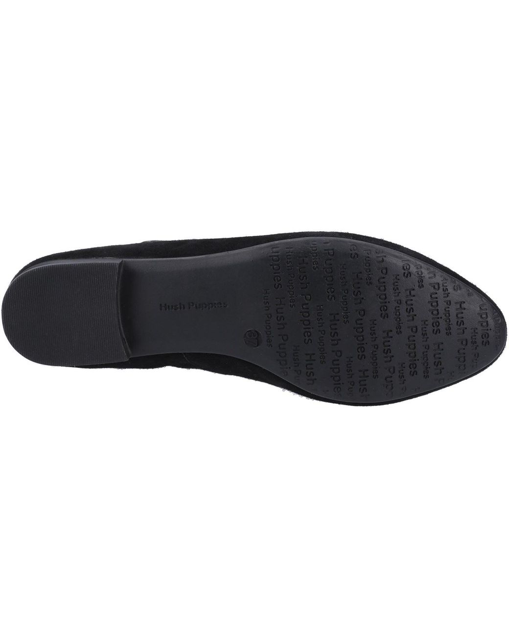 Hush Puppies Black Melissa Strap Suede Flats