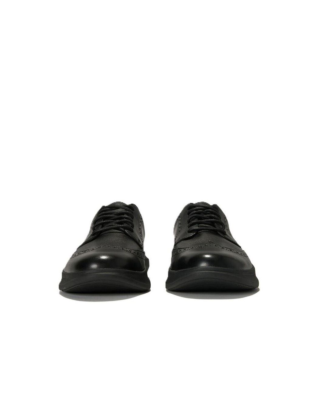 Cole Haan Black Grand Aerion Wingtip Oxfords Leather Lace-Up Shoes for men