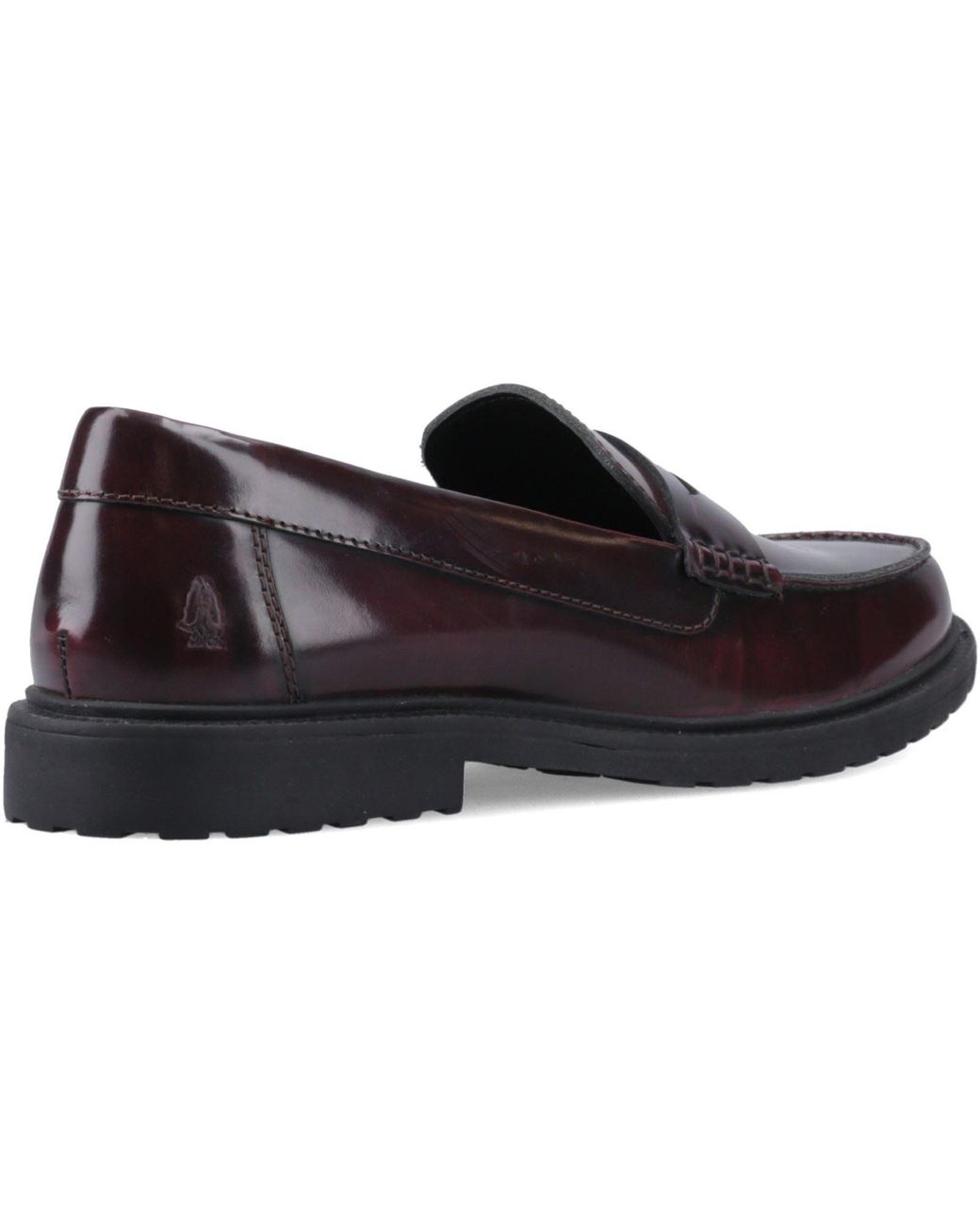 Hush Puppies Brown Verity Slip On Leather Plum Loafers