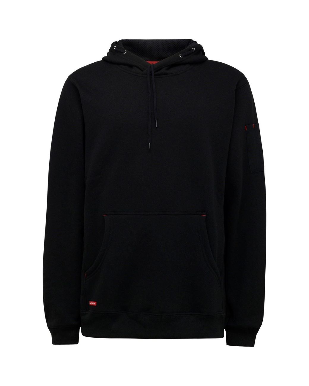 Hard Yakka Black Brushed Fleece Synthetic Hooded Sweatshirt for men