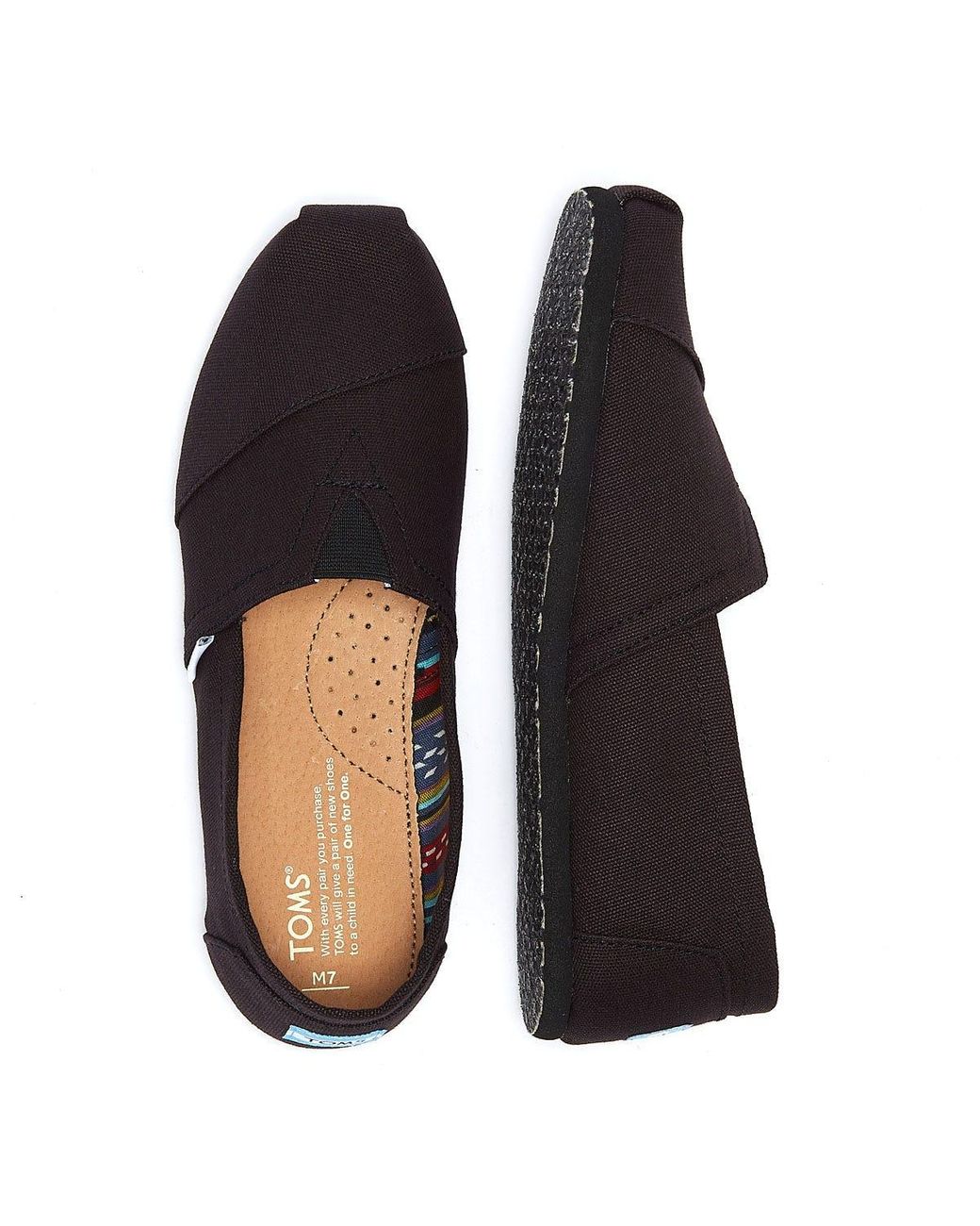 Toms classic hot sale black canvas