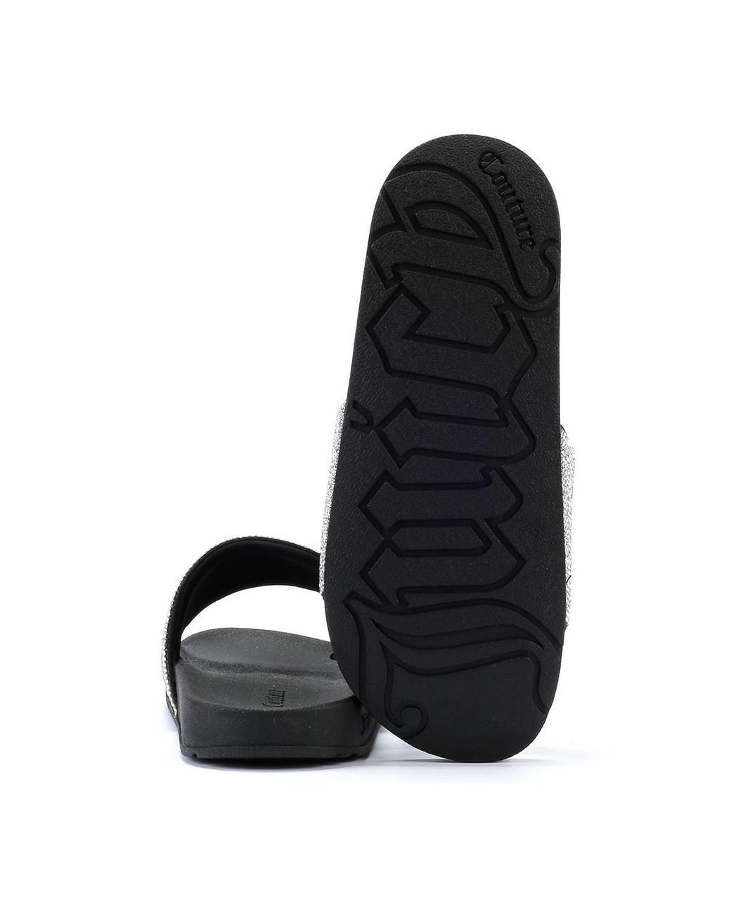Juicy Couture Donna Diamond Women's Slides in Black | Lyst