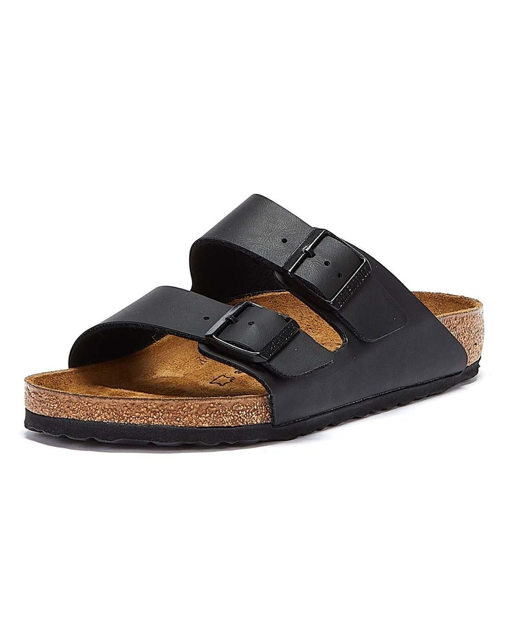 Birkenstock Black Arizona Birko-Flor Regular Sandals for men