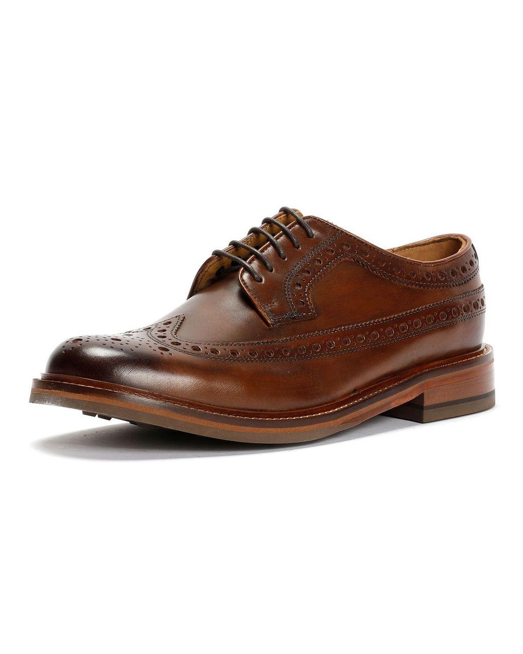 Chapman & Moore Brown Longwing Brogue Country Leather Choco Shoes for men