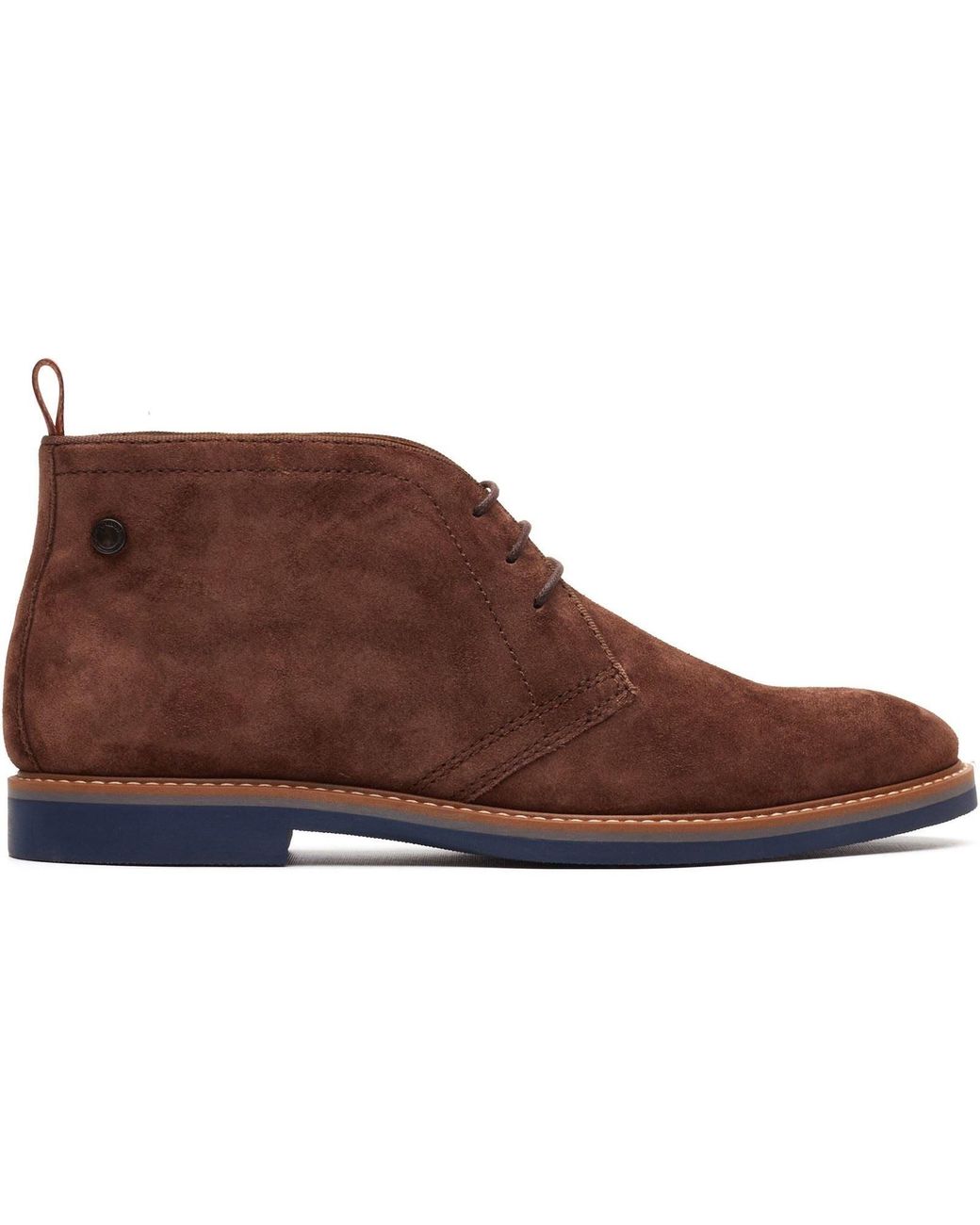 Base London Brown Carlton Chukka Leather Boots for men