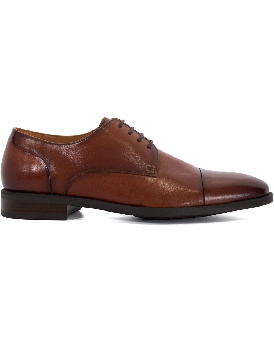 Dune Brown Suffix Leather Lace-Up Shoes for men
