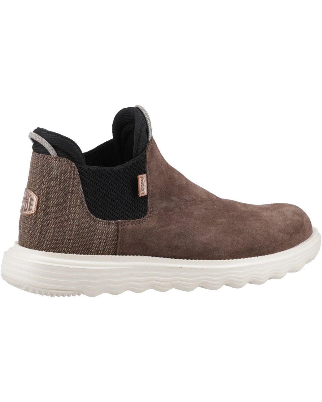 HeyDude Brown Branson Leather Coffee Boots
