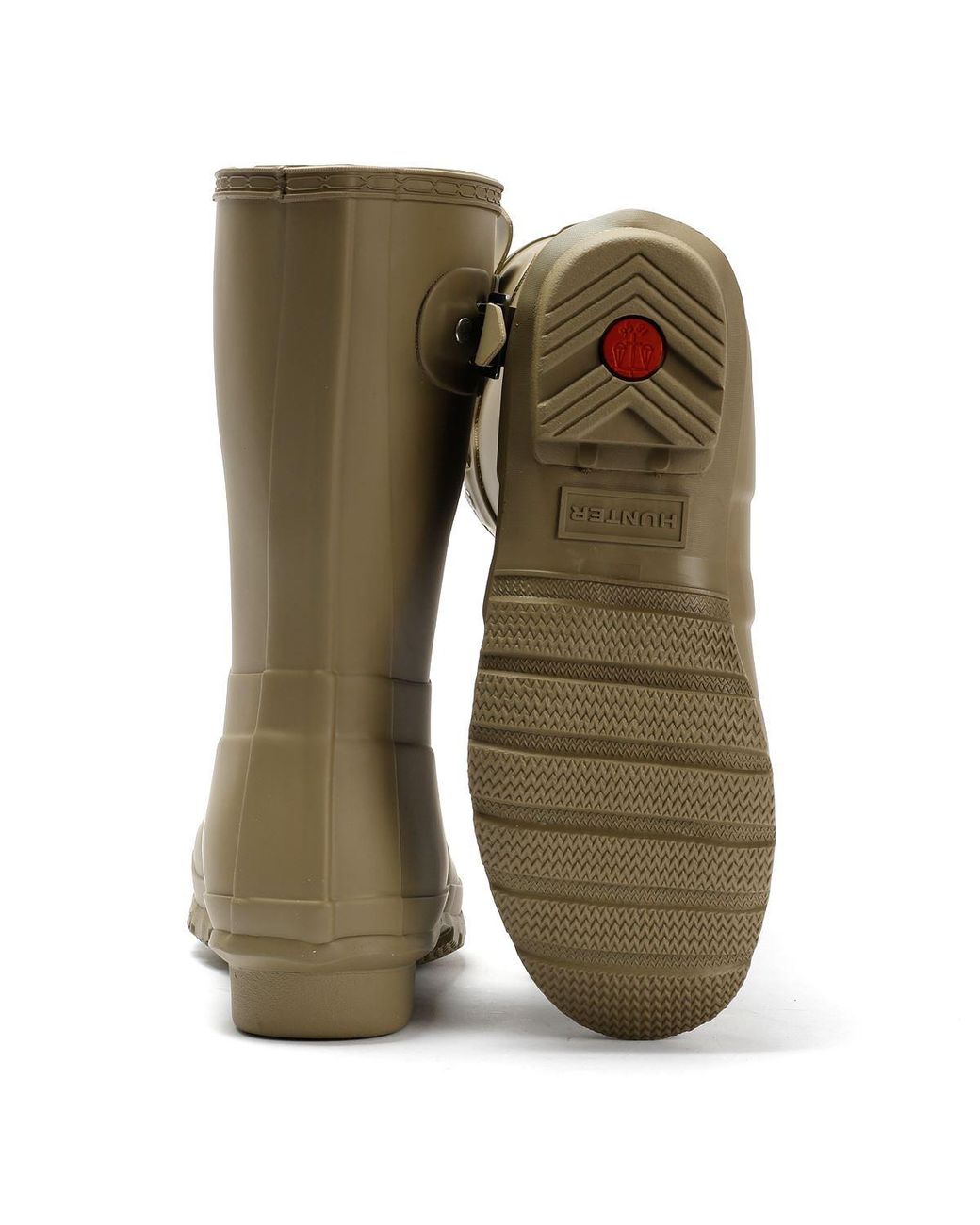 Hunter Gray Original Short Rubber Kettle Wellington Boots