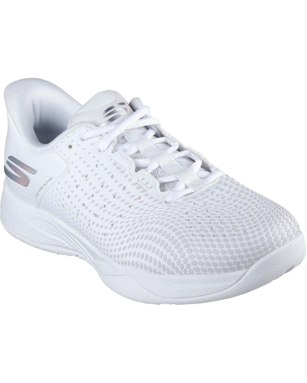 Skechers White Slip-Ins Relaxed Fit Viper Court Reload Synthetic Trainers