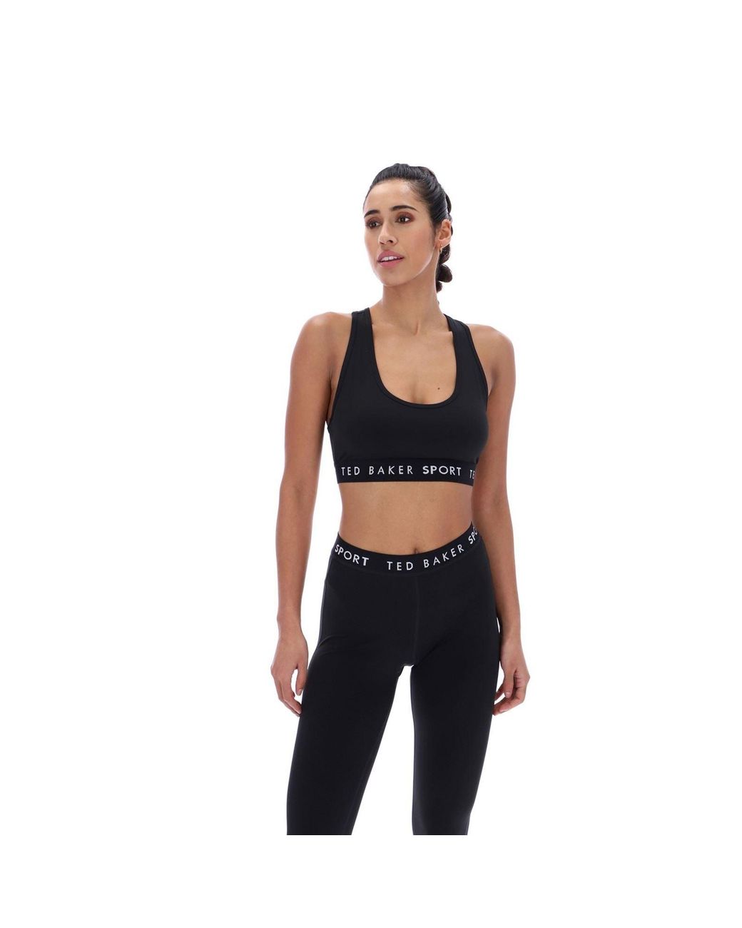Ted Baker Black Diana Tbwsba2525 Polyester Sports Bra