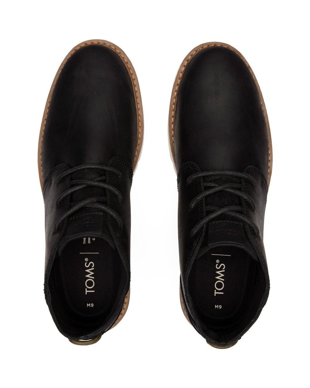 TOMS Black Navi Leather Boots for men