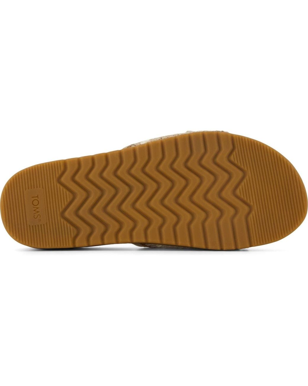 TOMS Natural Marin Slide Textile Almond Multi Sandals