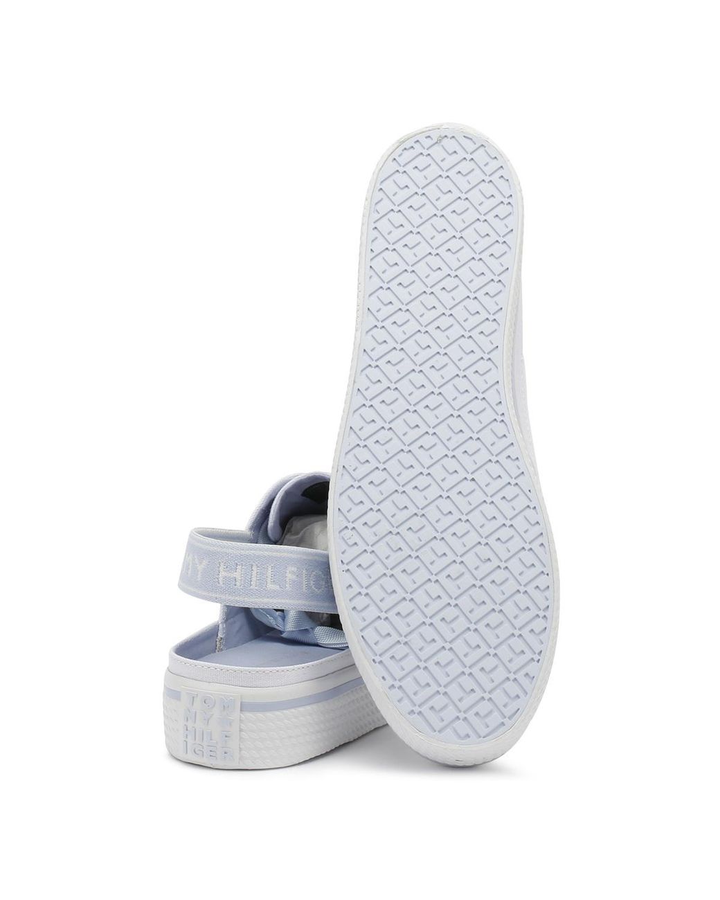 Tommy Hilfiger Pastel Sling Back Flatform Low-top Sneakers in White | Lyst  UK