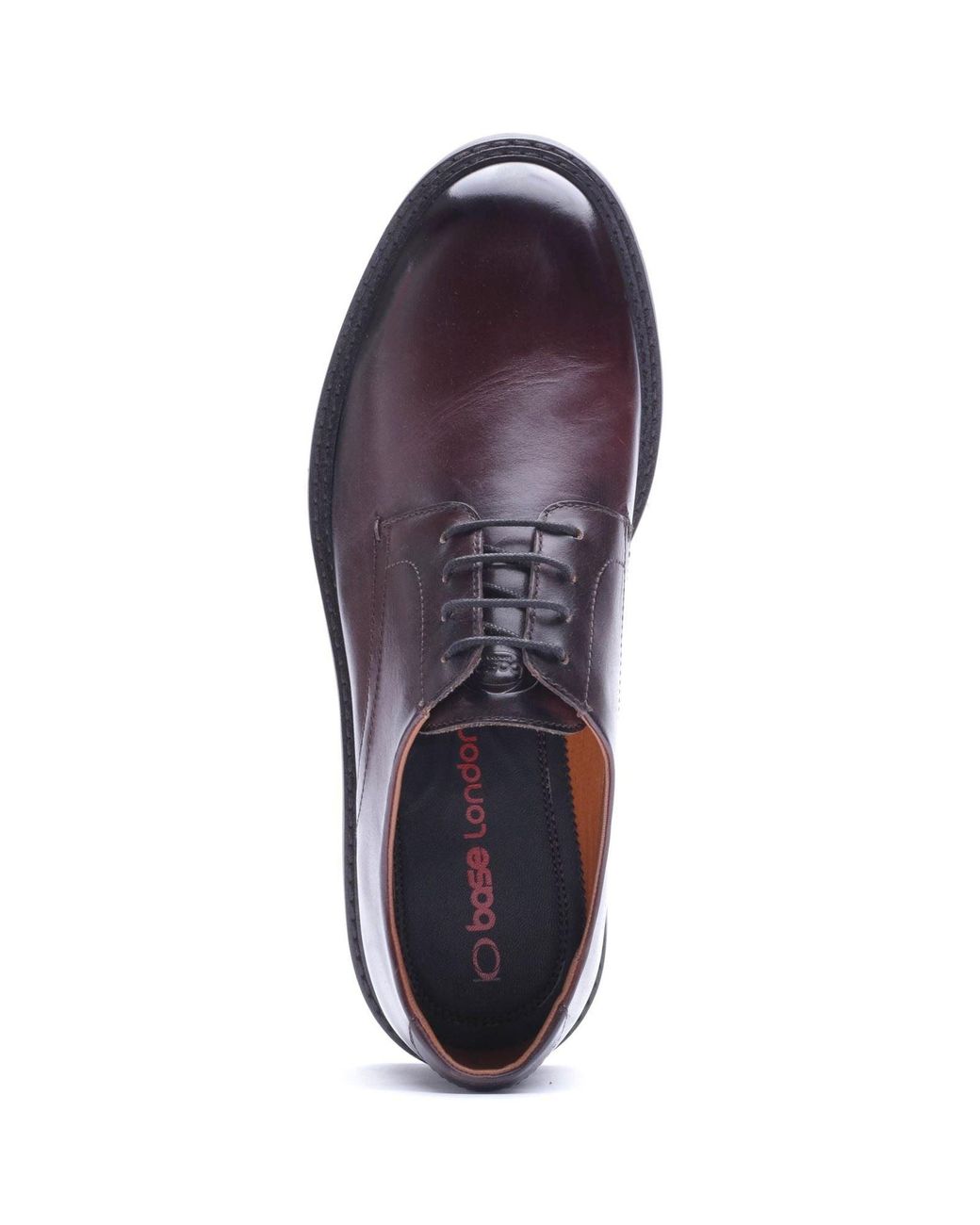Base London Purple Vector Leather Washed Lace-Up Shoes for men