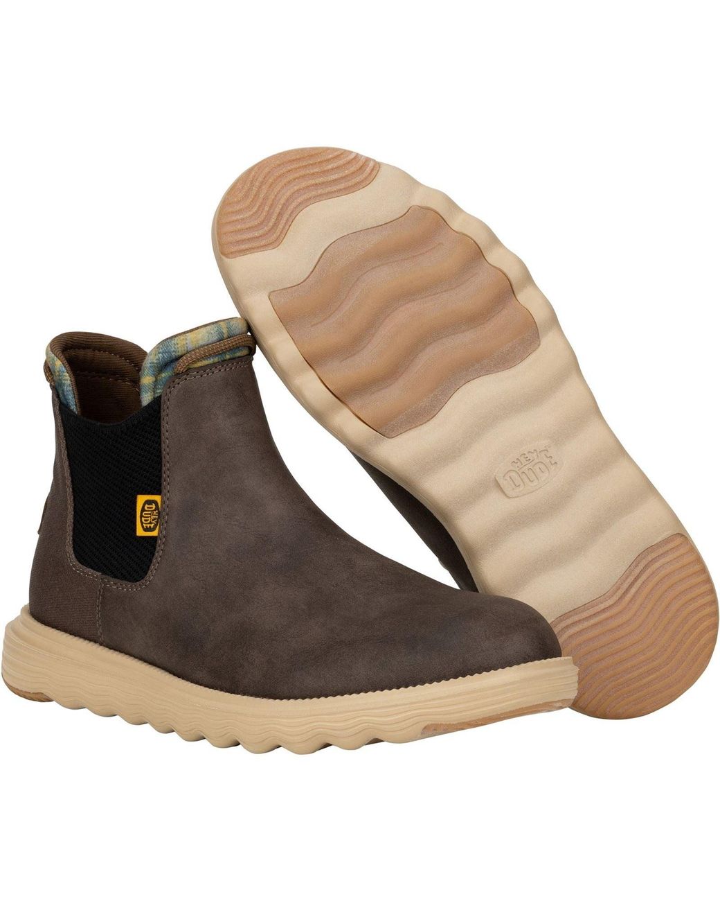 HeyDude Brown Branson Classic Synthetic Desert Boots for men