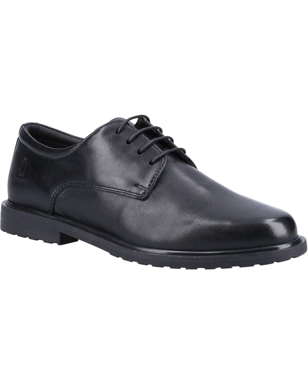 Hush Puppies Black Verity Slip On Leather Brogues Shoes