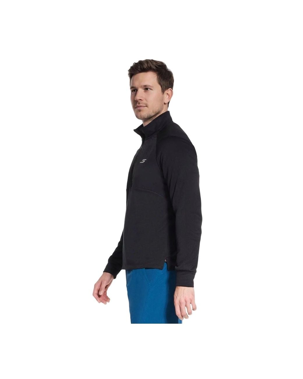 Skechers Blue Godri All Day Thermal 1/2 Zip Jacket for men