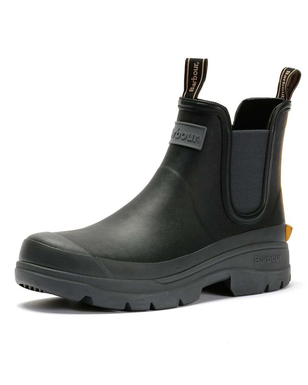 Barbour Blue Nimbus Chelsea /Ochre Wellington Boots for men