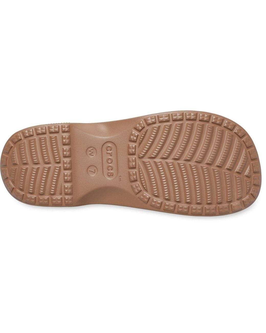 CROCSTM Brown Classic Cross Strap Synthetic Milk Chocolate Sandals