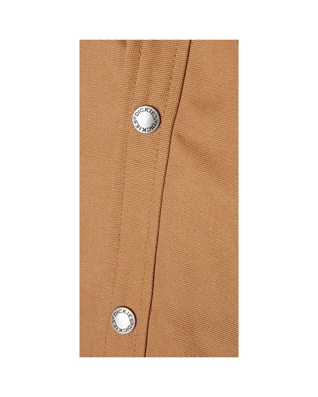 Dickies Brown Duck Shirt Jacket Cotton for men