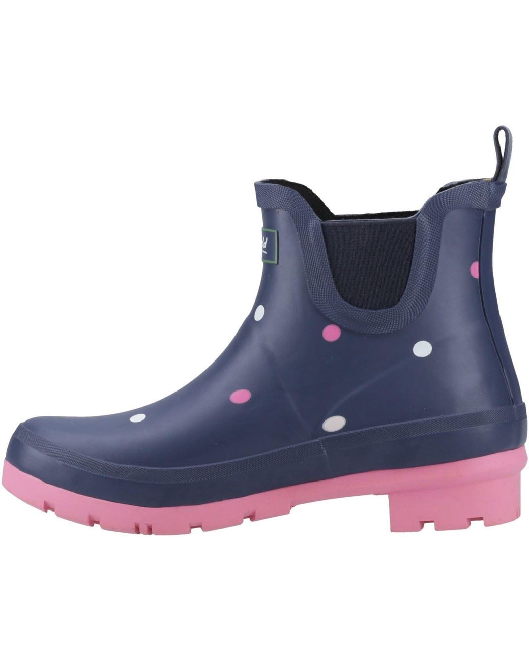 Cotswold Blue Clarence Ankle Rubber Spot Wellington Boots