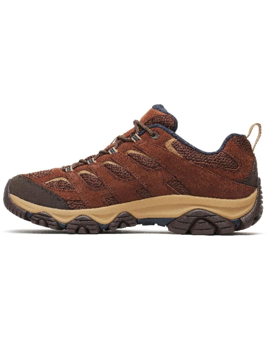 Merrell Brown Moab 3 Suede Umber Hiking Shoes for men
