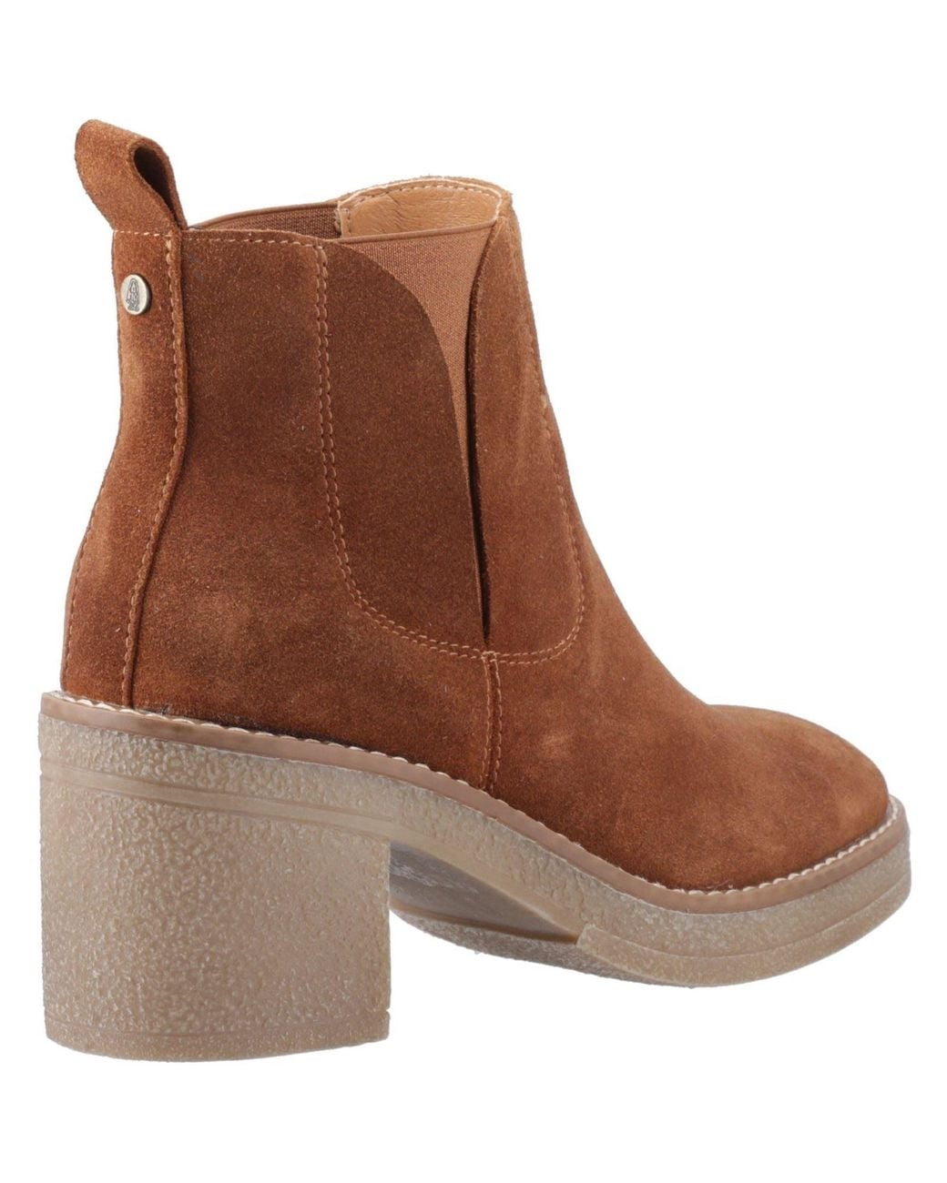 Hush Puppies Brown Felicia Suede Heeled Chelsea Boots