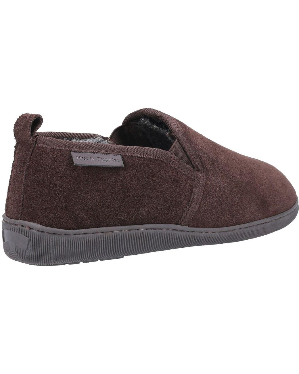Hush Puppies Brown Arnold Suede Slippers for men