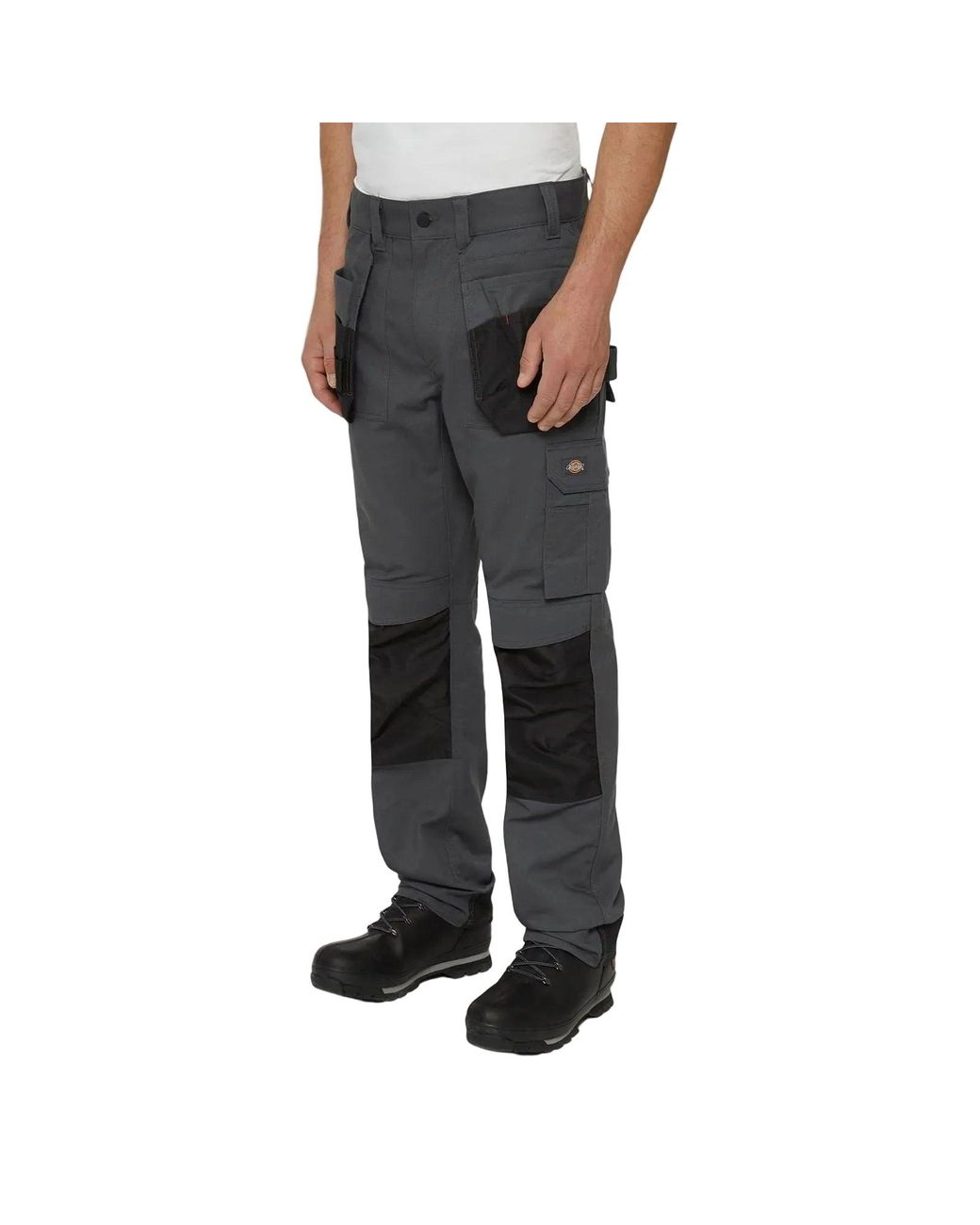 Dickies Gray Multi Pocket Utility Synthetic Work Trousers for men