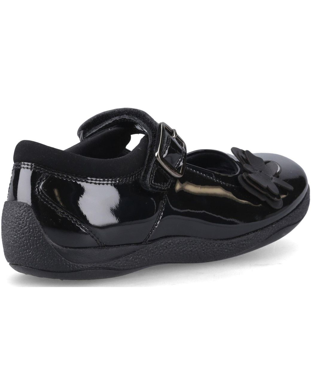 Hush Puppies Black Julie Ballerina Patent Leather Shoes