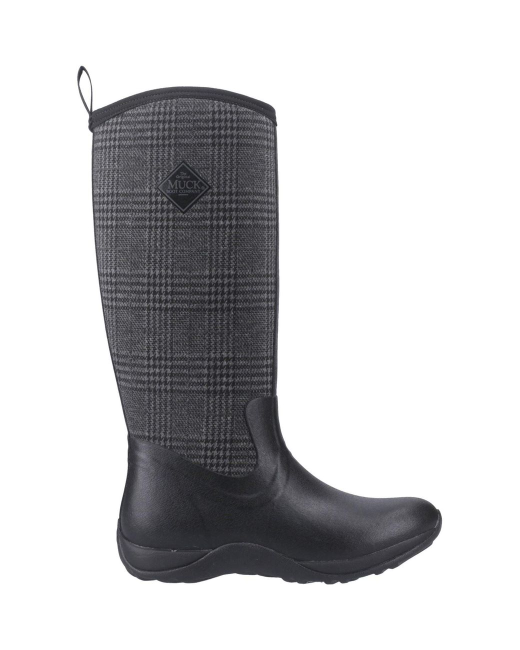 Muck Boot Black Arctic Adventure Rubber /Plaid Winter Knee High Boots