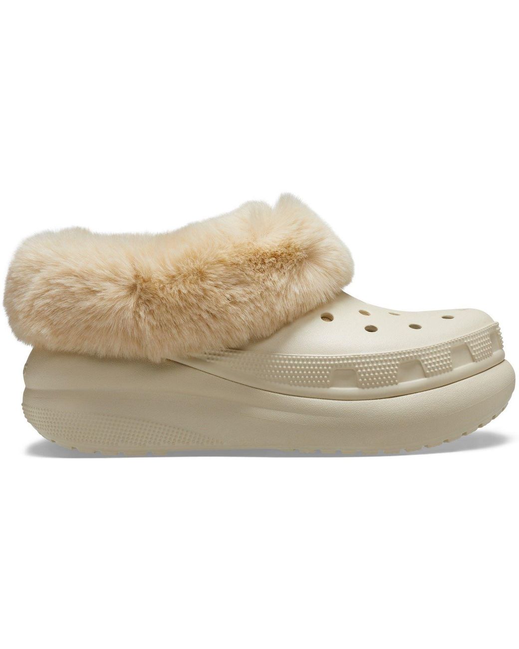 CROCSTM White Furever Crush Synthetic Bone Clogs