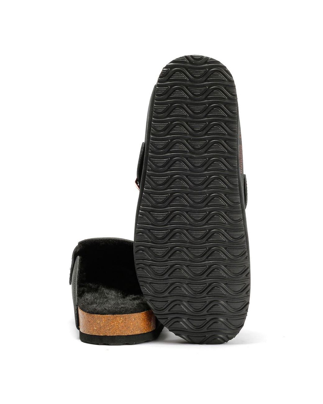 Original Penguin Blue Poppy Fur Suede Mules