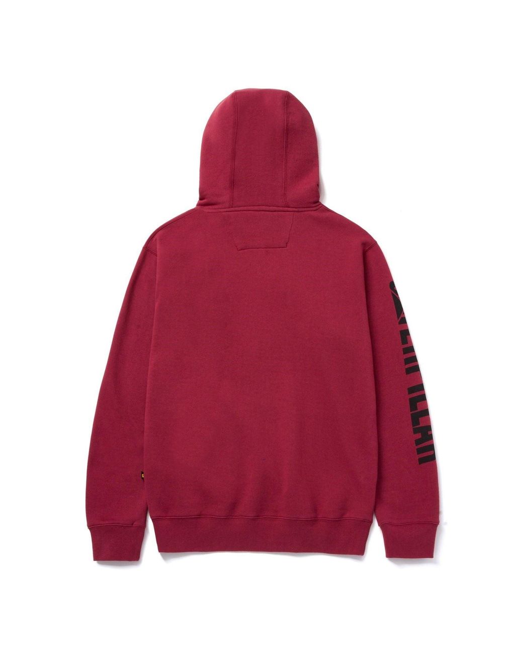 Caterpillar Red Trademark Banner Cotton Hoodie for men