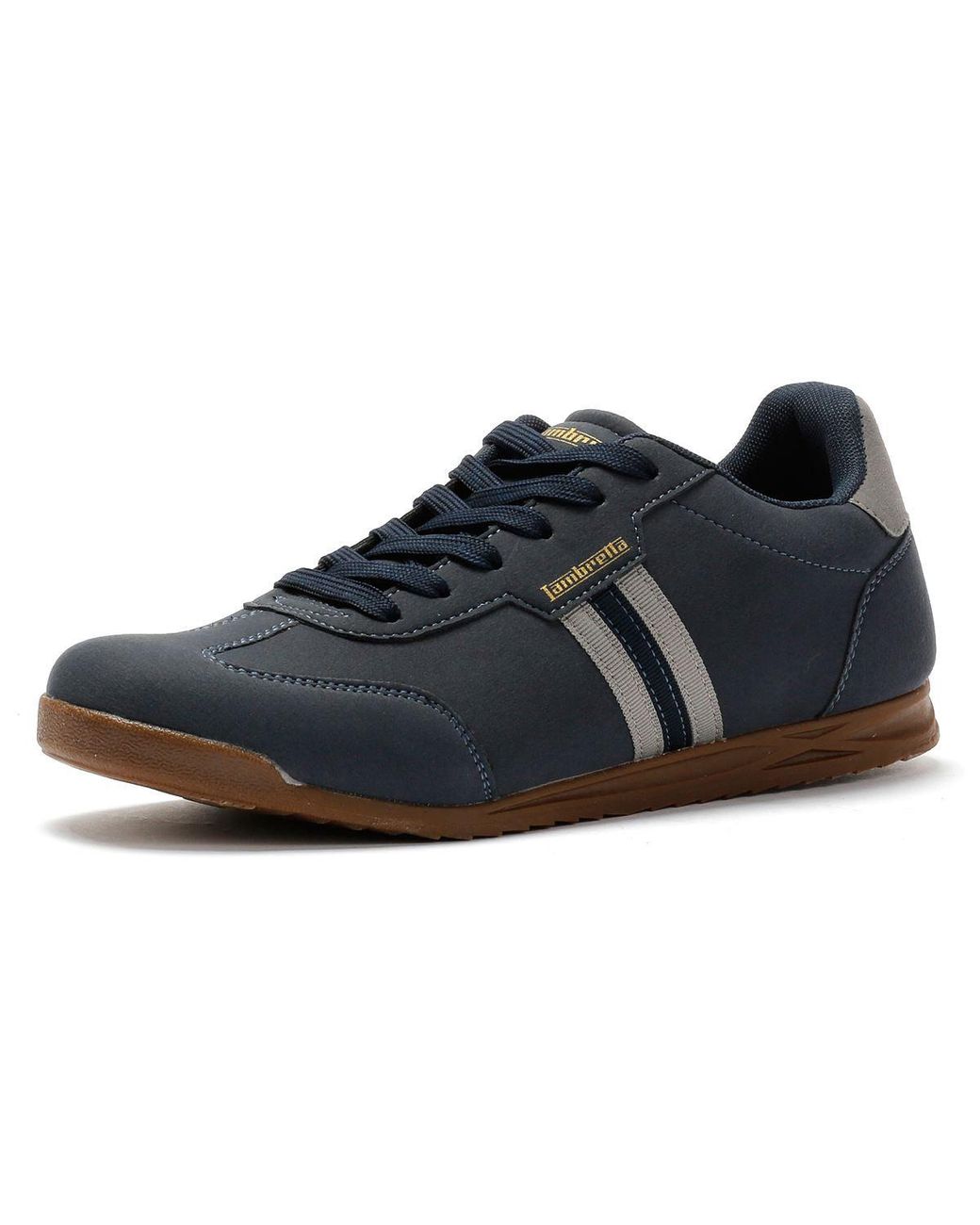 Lambretta Blue Tackle /Charcoal Trainers for men