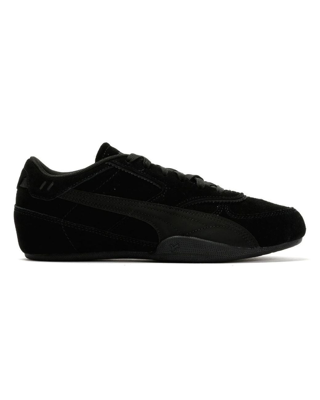PUMA Black Bella Mina Suede Trainers