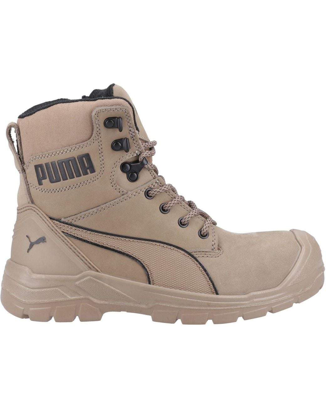 PUMA Gray Conquest Nubuck Stone Safety Boots