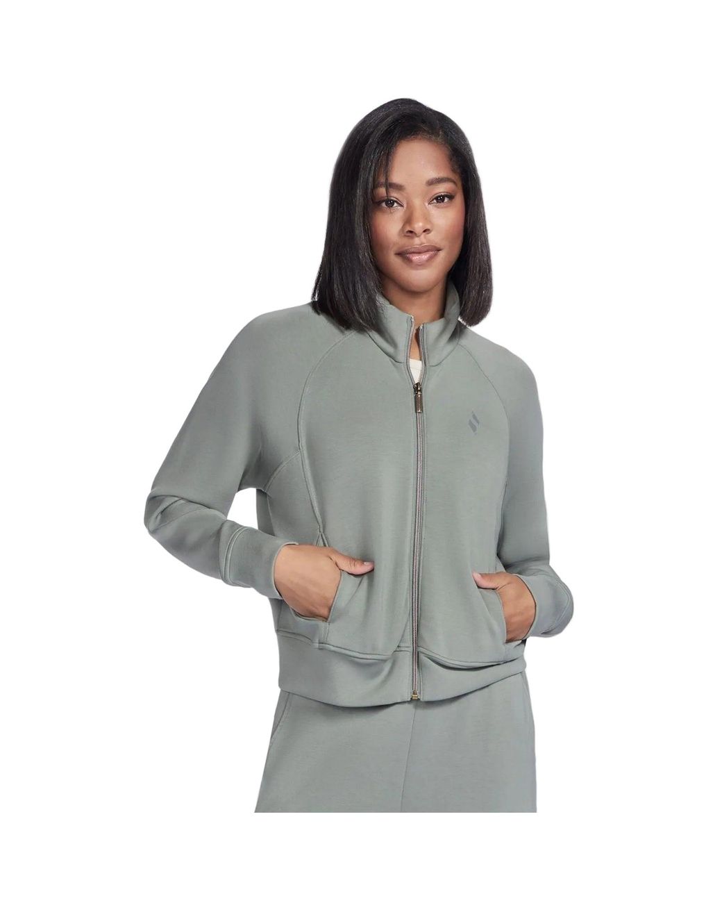 Skechers Gray Skechluxe Elevate Taupe Jacket