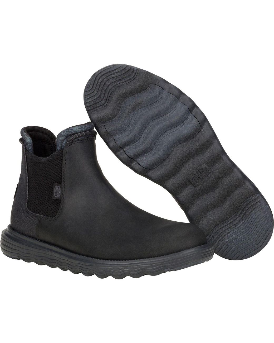 HeyDude Black Branson Classic Synthetic Boots for men