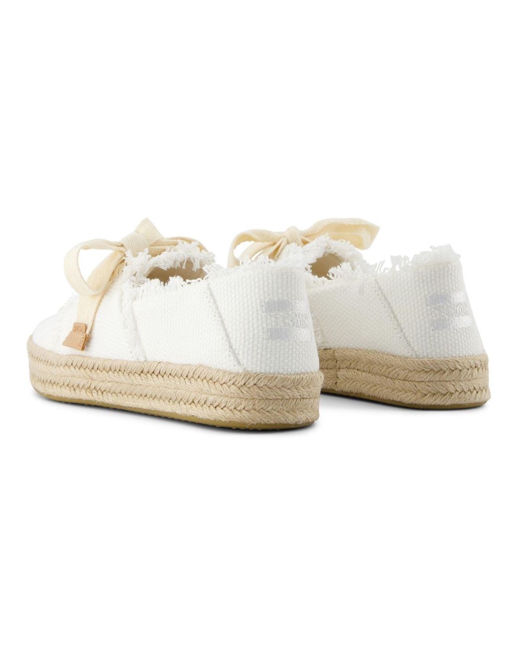 TOMS White Carolina Espadrille Lace Up Shoes