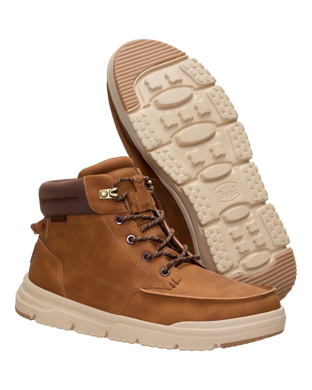 HeyDude Brown Bradley Ii Classic Polyurethane Argan Oil/Multi Ankle Boots for men