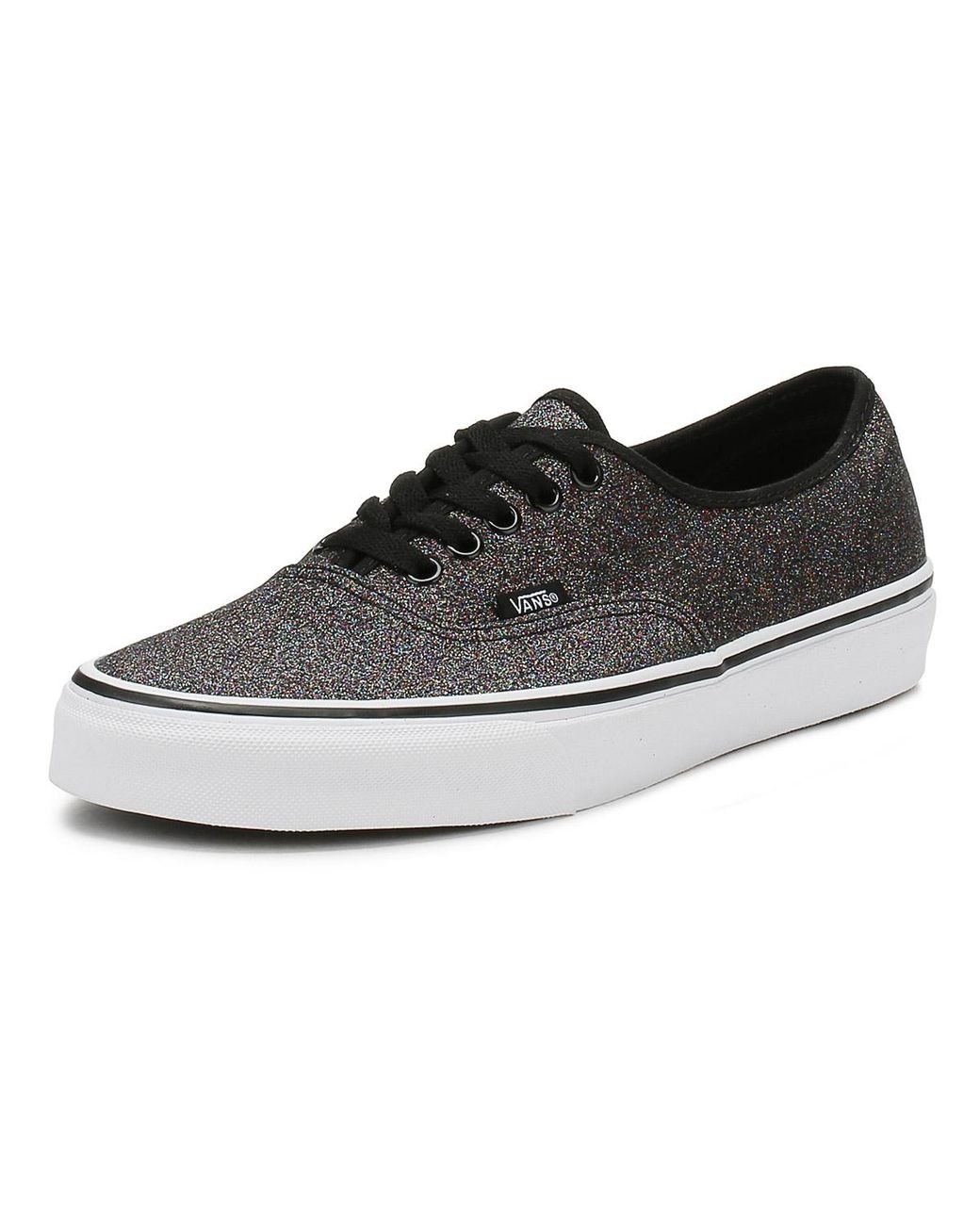 Vans Womens Glitter Rainbow Black Authentic Trainers | Lyst UK