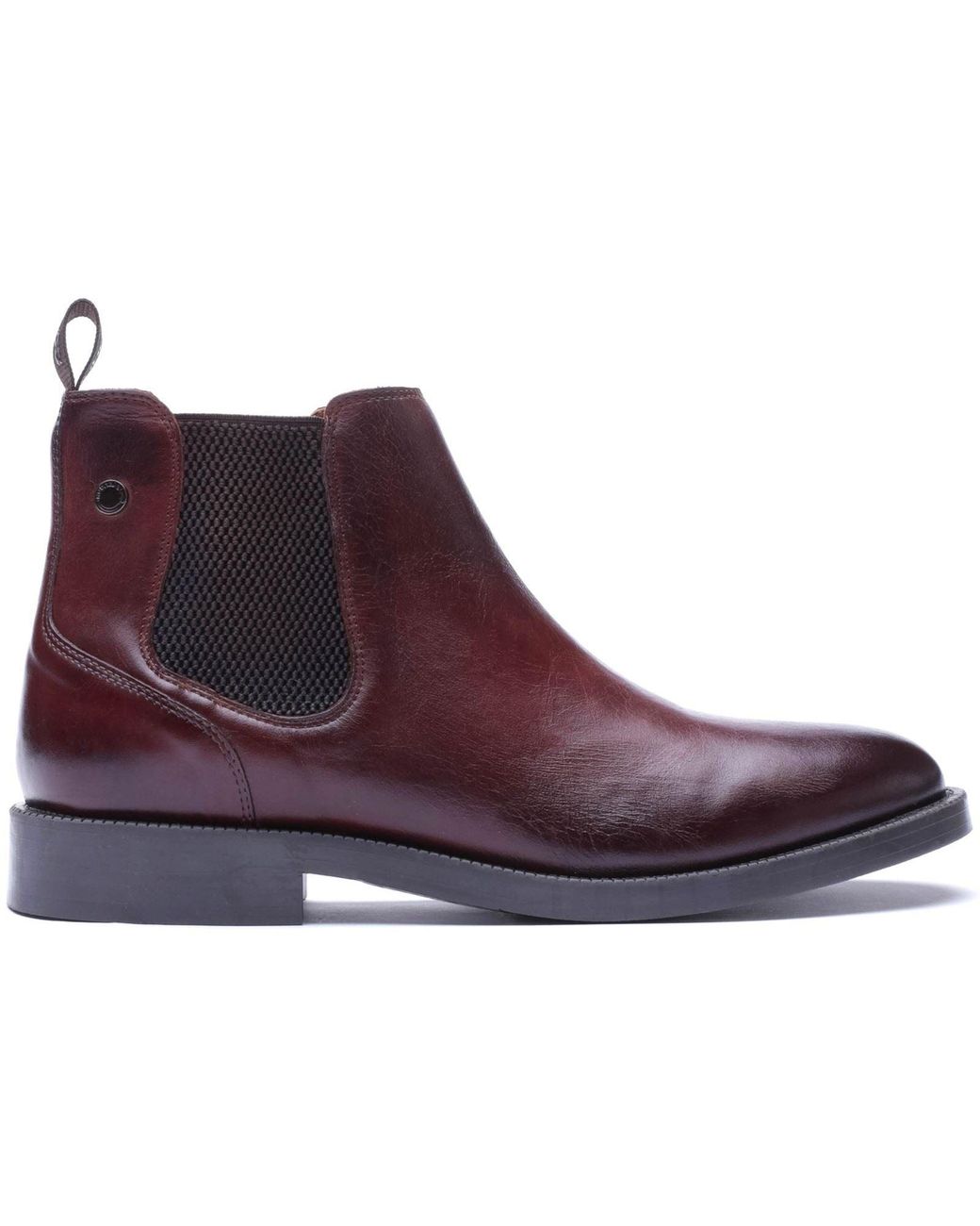 Base London Purple Enzo Leather Chestnut Boots for men