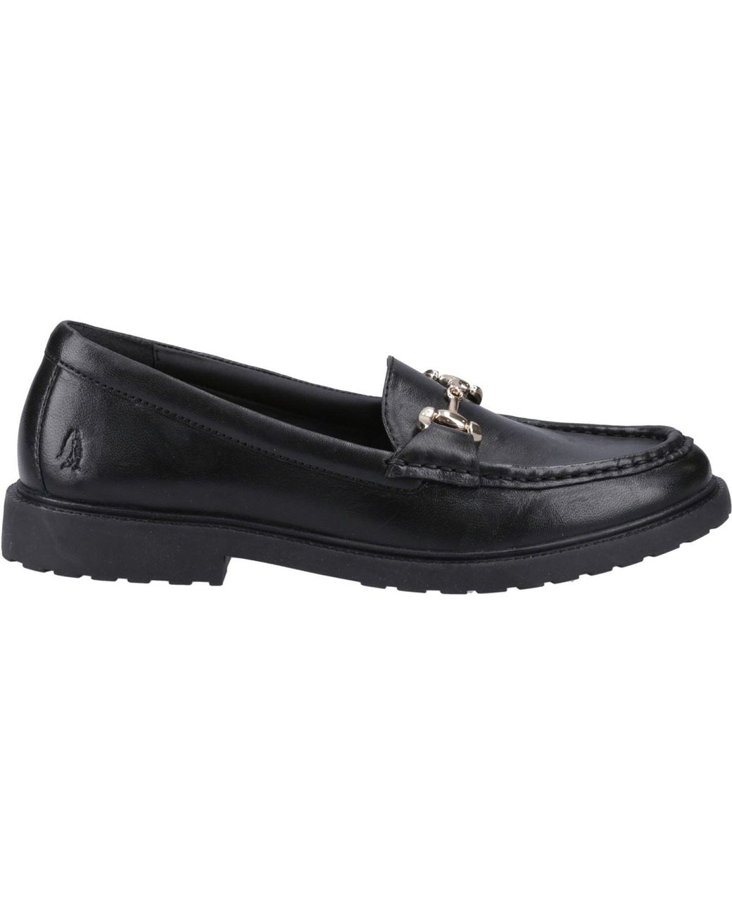 Hush Puppies Black Verity Snaffle Leather Loafers