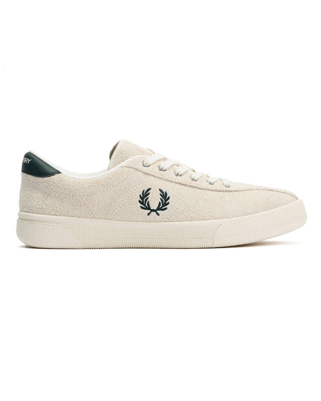 Fred Perry White Suede Tennis Shoe for men